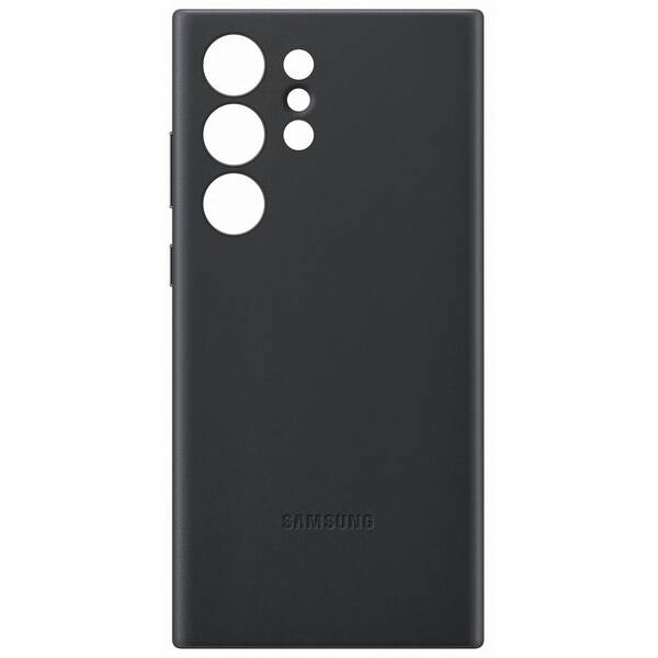 Kryt na mobil Samsung Leather na Galaxy S23 Ultra černý


