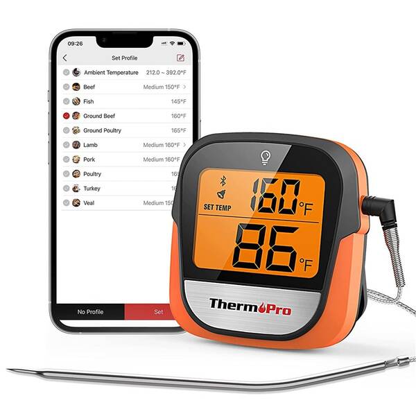 Teploměr do masa ThermoPro TP-901 oranžový

