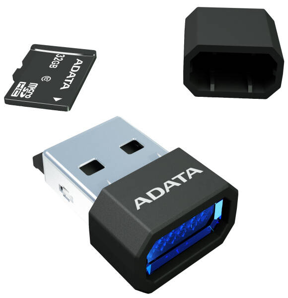 Čtečka paměťových karet ADATA MicroReader Ver.3, MicroSD, USB 2.0 černá

