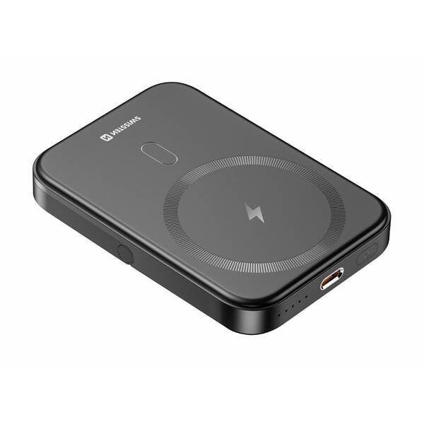Powerbanka Swissten 5000 mAh, PD 20W (kompatibilní s MagSafe) černá

