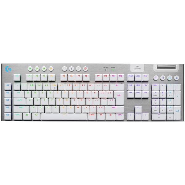 Klávesnice Logitech G915 X Lightspeed Wireless, US layout bílá

