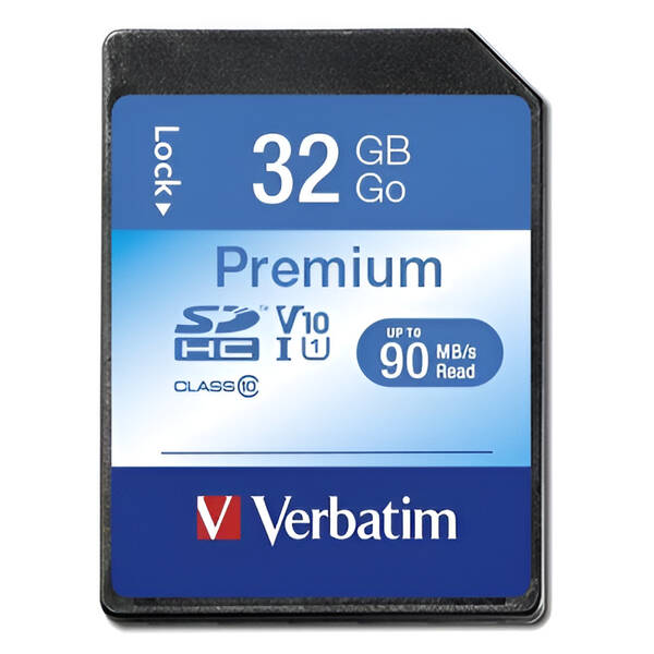 Paměťová karta Verbatim SDHC 32GB UHS-I V10 U1 (90R/10W) 

