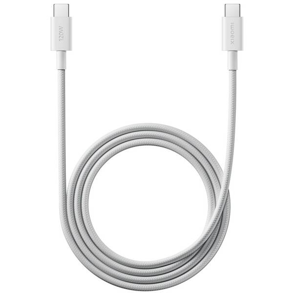Kabel Xiaomi USB-C/USB-C, 6A, 120W, 1m bílý

