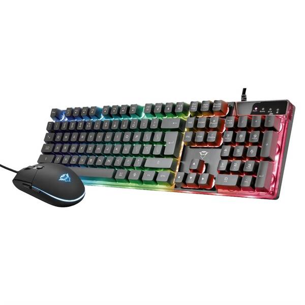 Klávesnice s myší Trust GXT 838 Azor Gaming Combo, CZ/SK černá barva
