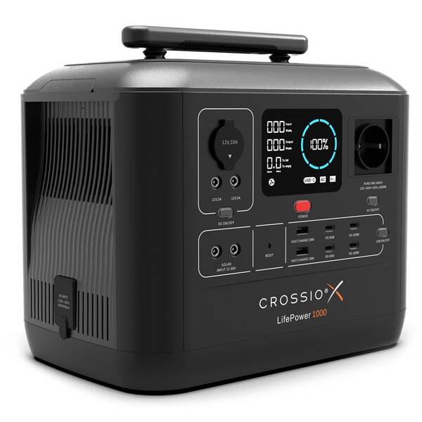 Nabíjecí stanice Crossio LifePower 1000 (1075,2 Wh) černá


