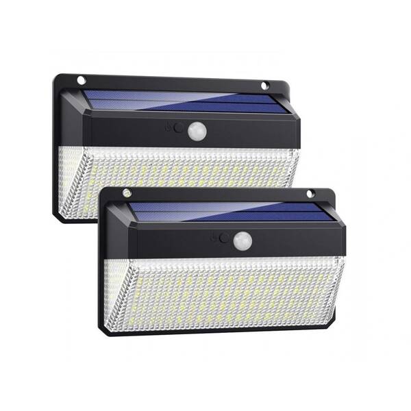 Nástěnné svítidlo Viking M328SET, solární, PIR (2 ks) černé

