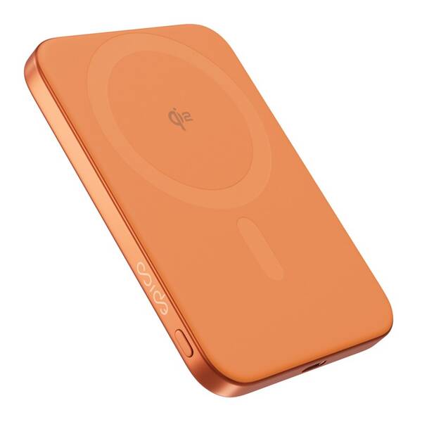 Powerbanka Epico UltraPack Qi2 Slim Alu Mag+ 5000mAh oranžová

