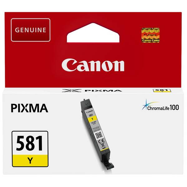 Inkoustová náplň Canon CLI-581 Y, 99 stran žlutá

