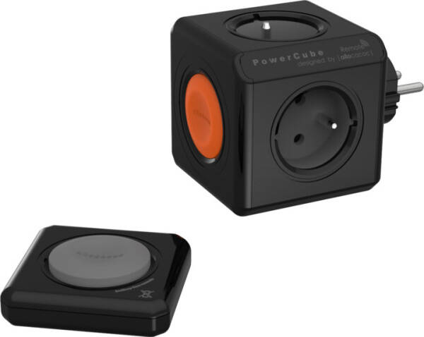 Zásuvka Powercube Remote Set, 4x zásuvka + ovladač černý

