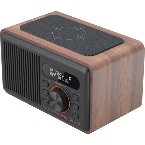 Radiopřijímač s DAB+ Carneo W100 hnědý

