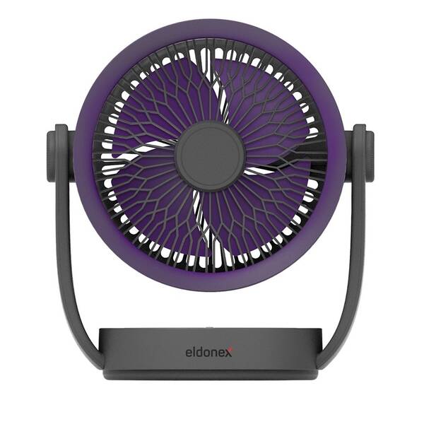 Ventilátor stolní Eldonex CoolWind ESF-1010-GY šedý/fialový

