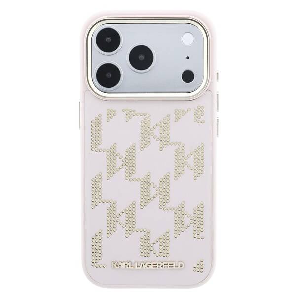 Kryt na mobil Karl Lagerfeld PU Perforated Monogram MagSafe na Apple iPhone 17 Pro růžový

