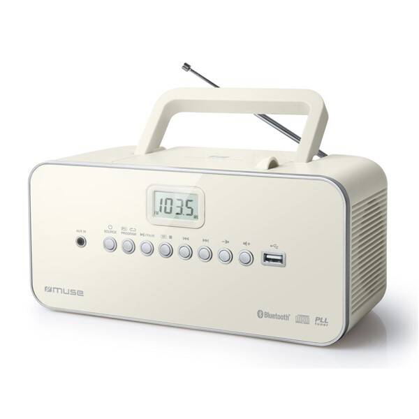 Radiopřijímač s CD MUSE M-30BT béžový

