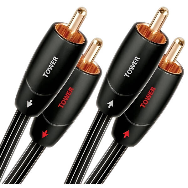 Kabel AQ Tower RR 2x RCA/2x RCA, 1 m černý

