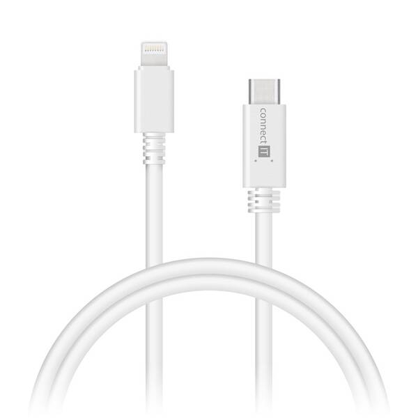 Kabel Connect IT USB-C/Lightning, 1m bílý

