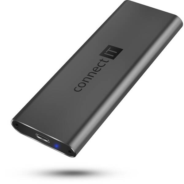 Externí rámeček Connect IT AluSafe SSD M.2 NVMe, 10 Gbps, USB-C hliník

