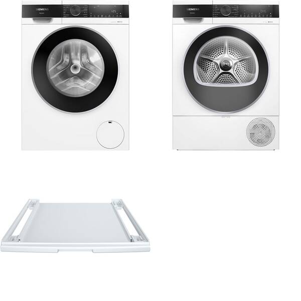 Set výrobků Siemens WG44G2Z3CS + WQ33G2A0CS + WZ27400 bílá barva

