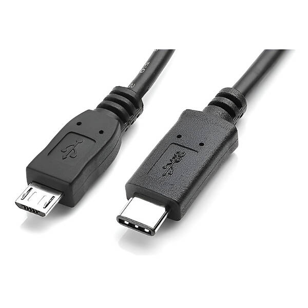 Kabel AQ USB 3.1 USB-C samec - USB Micro samec , 1,8 m černý


