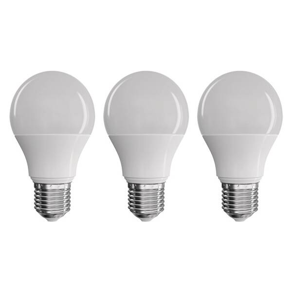 Žárovka LED EMOS True Light, klasik, 7,2W, E27, neutrální bílá, 3 ks 

