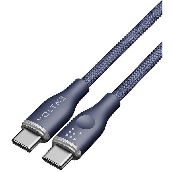 Kabel Voltme Powerlink Rugg Series USB-C/USB-C, CTC 3A/60W 1m modrý

