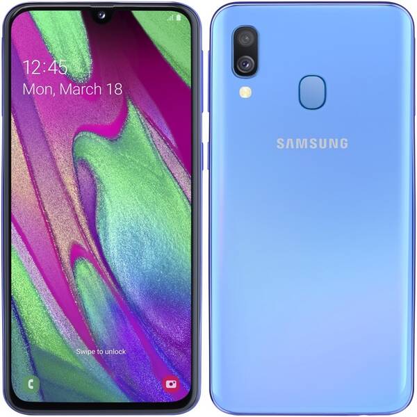Mobilní telefon Samsung A40 Dual SIM modrá barva
