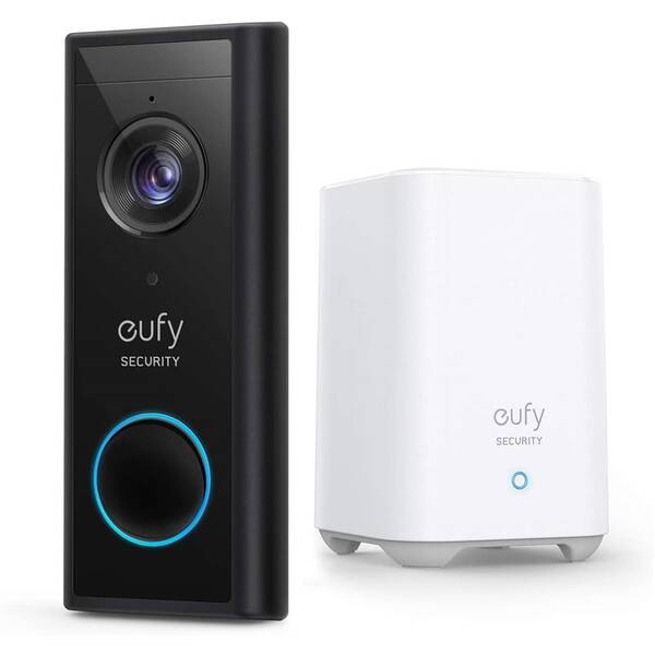 Videozvonek Anker Eufy Video Doorbell 2K + Home base 2 černý

