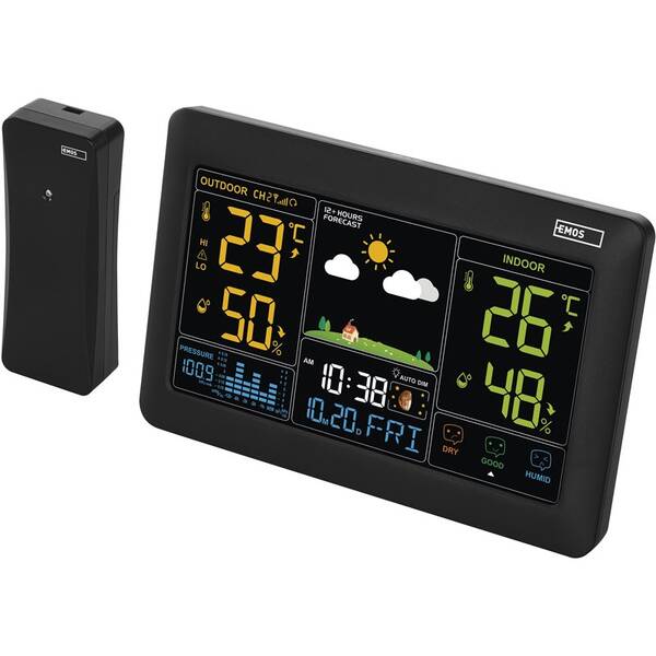 Meteorologická stanice EMOS E0387 černá barva
