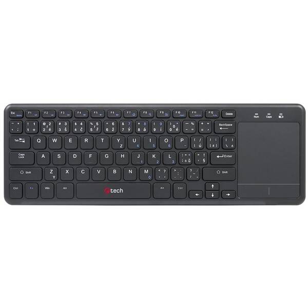 Klávesnice C-Tech WLTK-01 s touchpadem černá

