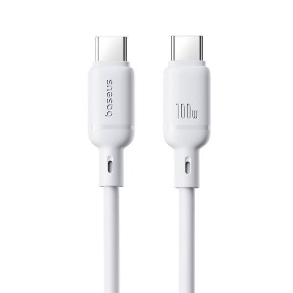 Kabel Baseus Silky USB-C/USB-C, 100W, 1m bílý

