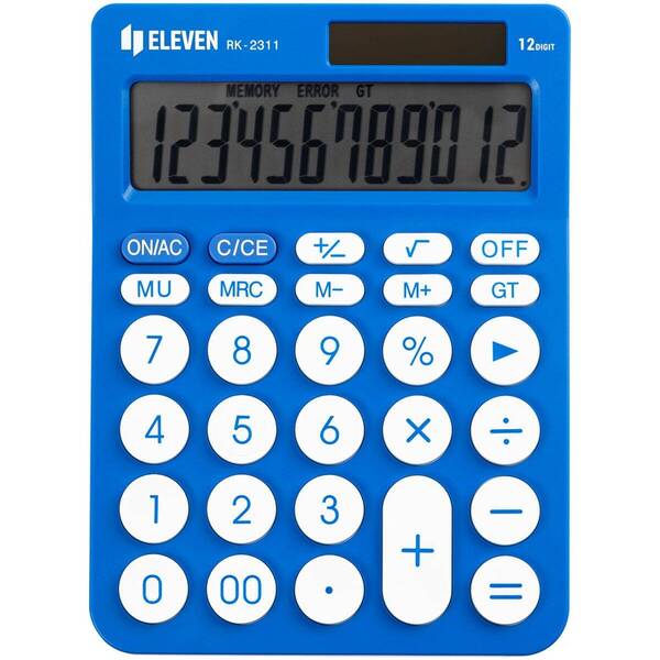 Kalkulačka Eleven RK-2311-BL, stolní, dvanáctimístná modrá


