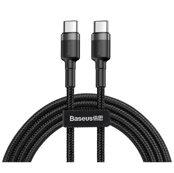 Kabel Baseus Cafule USB-C/USB-C, PD 2.0 60W, 1m černý

