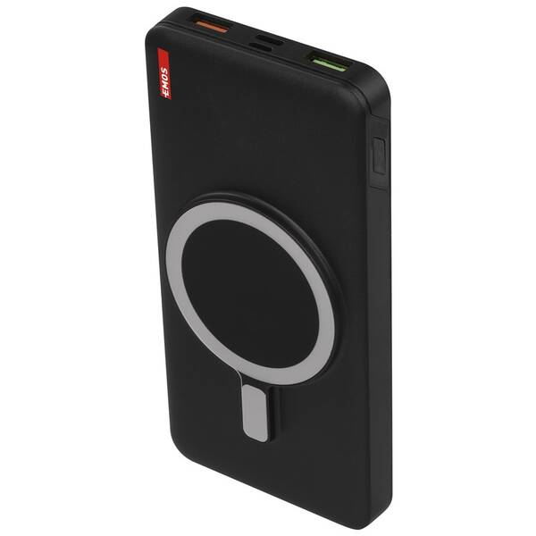 Powerbanka EMOS WI 1022D, 10 000 mAh, 22,5 W + Wireless černá


