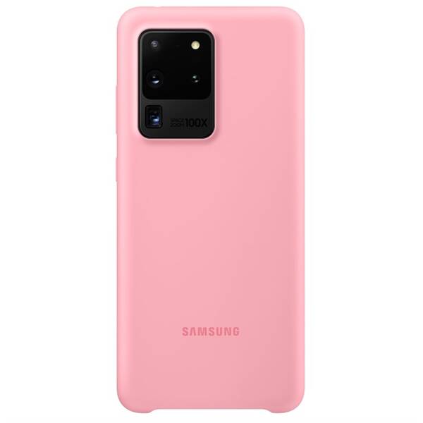 Kryt na mobil Samsung Silicon Cover na Galaxy S20 Ultra růžový

