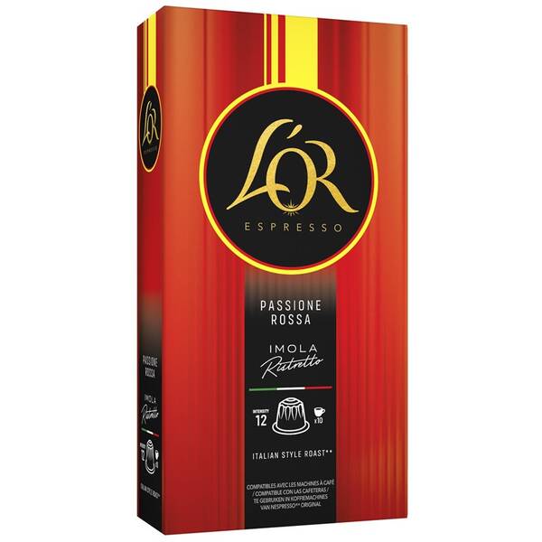 Kapsle pro espressa L’OR Passione Ristretto 12, 10 ks 

