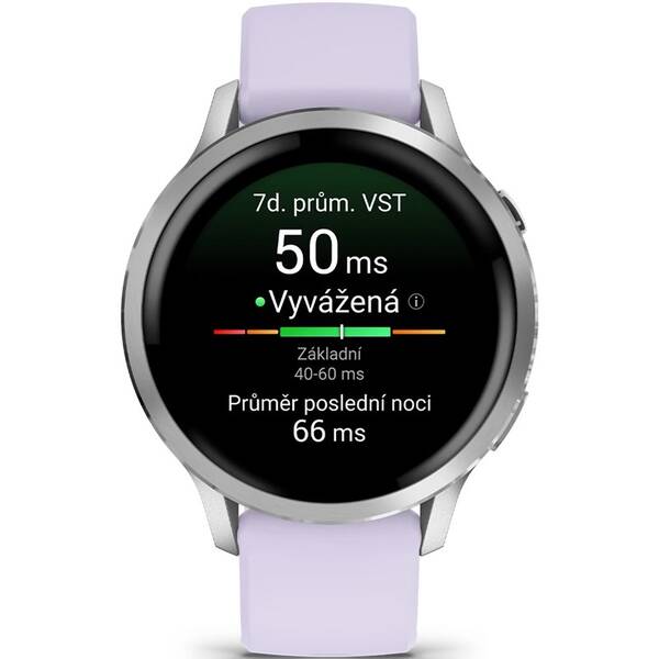 Chytré hodinky Garmin Venu 4 - 41 mm stříbrné/fialové

