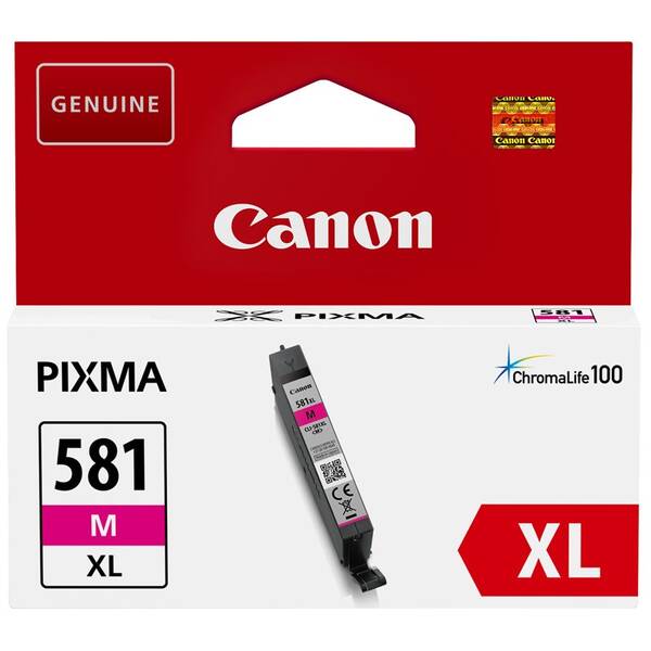 Inkoustová náplň Canon CLI-581XL M, 225 stran purpurová

