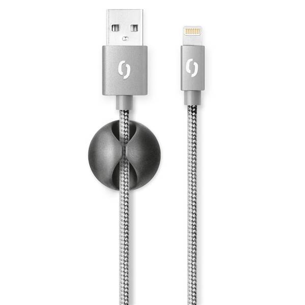 Kabel Aligator Premium USB/Lightning, 1m šedý

