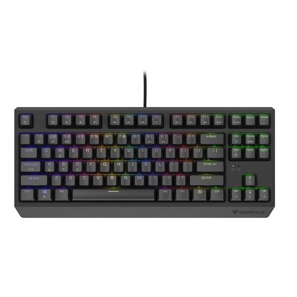 Klávesnice Genesis THOR 230, TKL, RGB, Outemu Red, US layout černá

