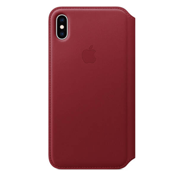 Pouzdro na mobil flipové Apple Leather Folio na iPhone Xs Max - (PRODUCT) RED červené


