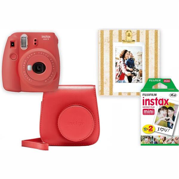 Instantní fotoaparát Fujifilm Instax mini 9 + pouzdro červený

