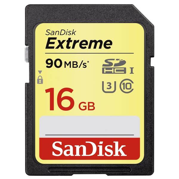 Paměťová karta SANDISK 16GB UHS-I U3 (90R/40W) 

