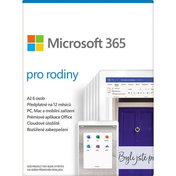  Microsoft 365 pro rodiny, všechny jazyky - elektronická licence 
