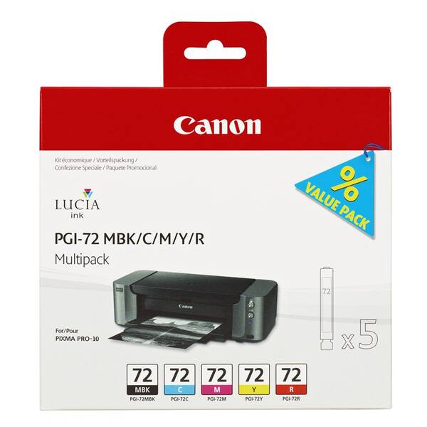 Inkoustová náplň Canon PGI72, 1640 stran, vícebarevná

