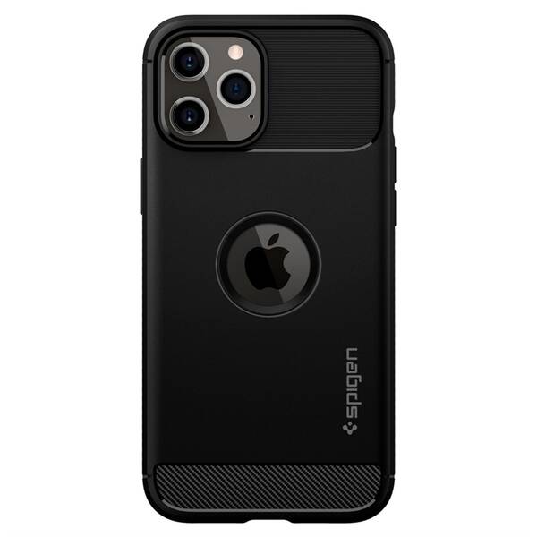 Kryt na mobil Spigen Rugged Armor na Apple iPhone 12 Pro Max černý

