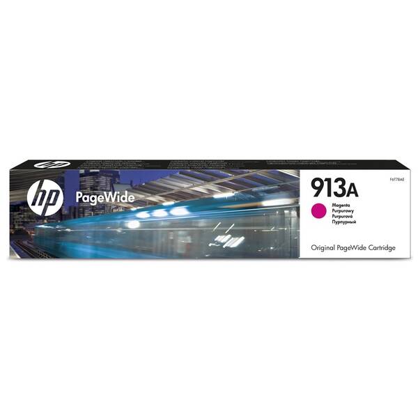 Inkoustová náplň HP 913A, 3 000 stran purpurová

