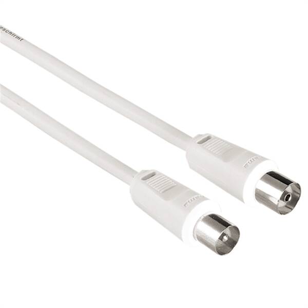 Koaxiální kabel Hama anténní, 75DB, 5m, bílý 

