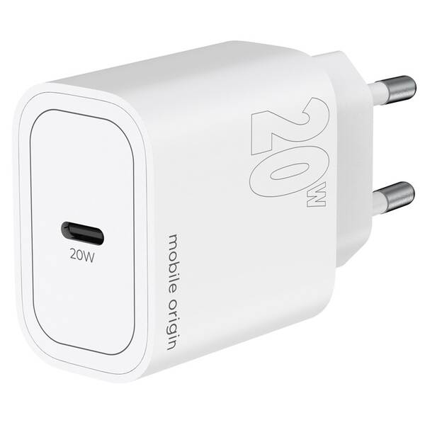 Nabíječka do sítě Mobile Origin USB-C PD20W bílá

