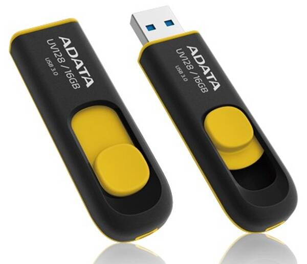USB Flash ADATA UV128 16GB černý/žlutý

