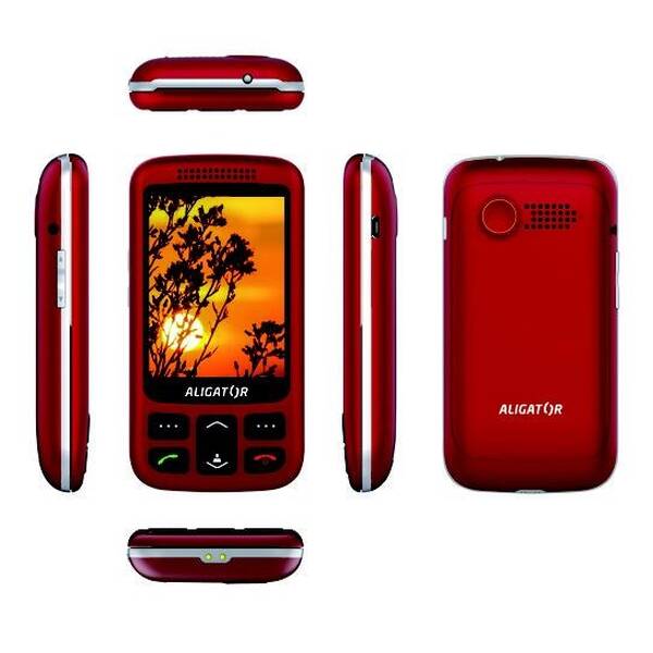 Mobilní telefon Aligator VS 900 Senior Dual SIM stříbrný/červený

