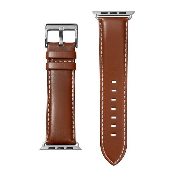 Řemínek LAUT Oxford na Apple Watch 42/44/45 mm, napa kůže hnědý

